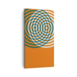 Canvastavla - Bild på duk - Abstrakt cirkulär variation - 55x100 cm