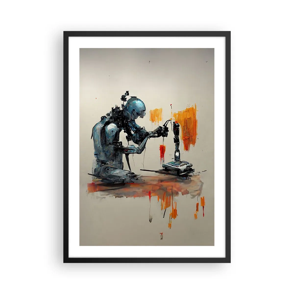 Affisch i svart ram - Kommer i morgon... - 50x70 cm