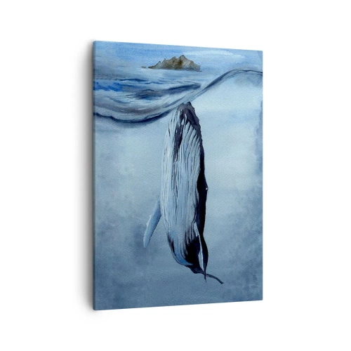 Canvastavla - Bild på duk - Två världar i norr - 50x70 cm