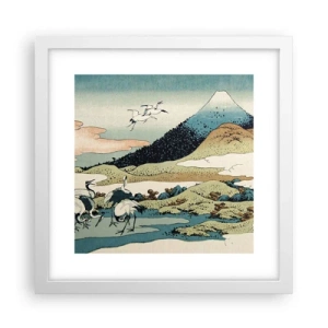 Affisch i vit ram - I japansk anda - 30x30 cm