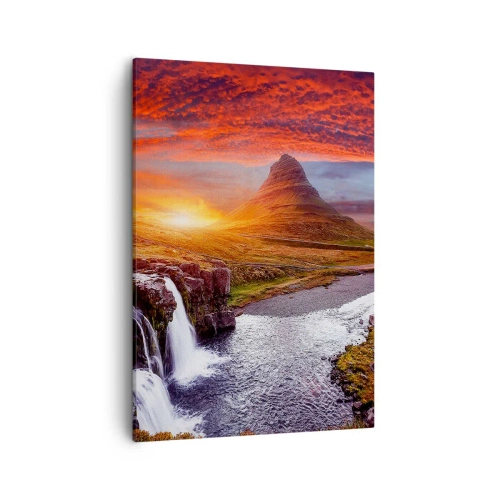 Canvastavla - Bild på duk - Utsikt över Midgård - 50x70 cm