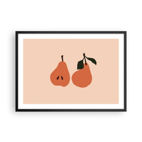 Affisch i svart ram - Bara sötma - 70x50 cm