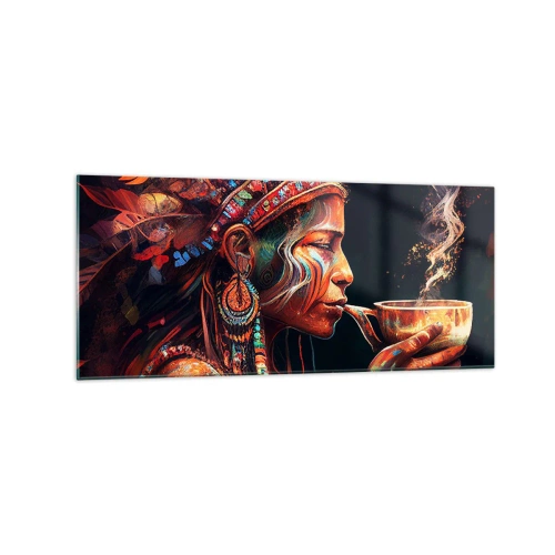 Glastavla - Bild på glas - En magisk ritual - 120x50 cm