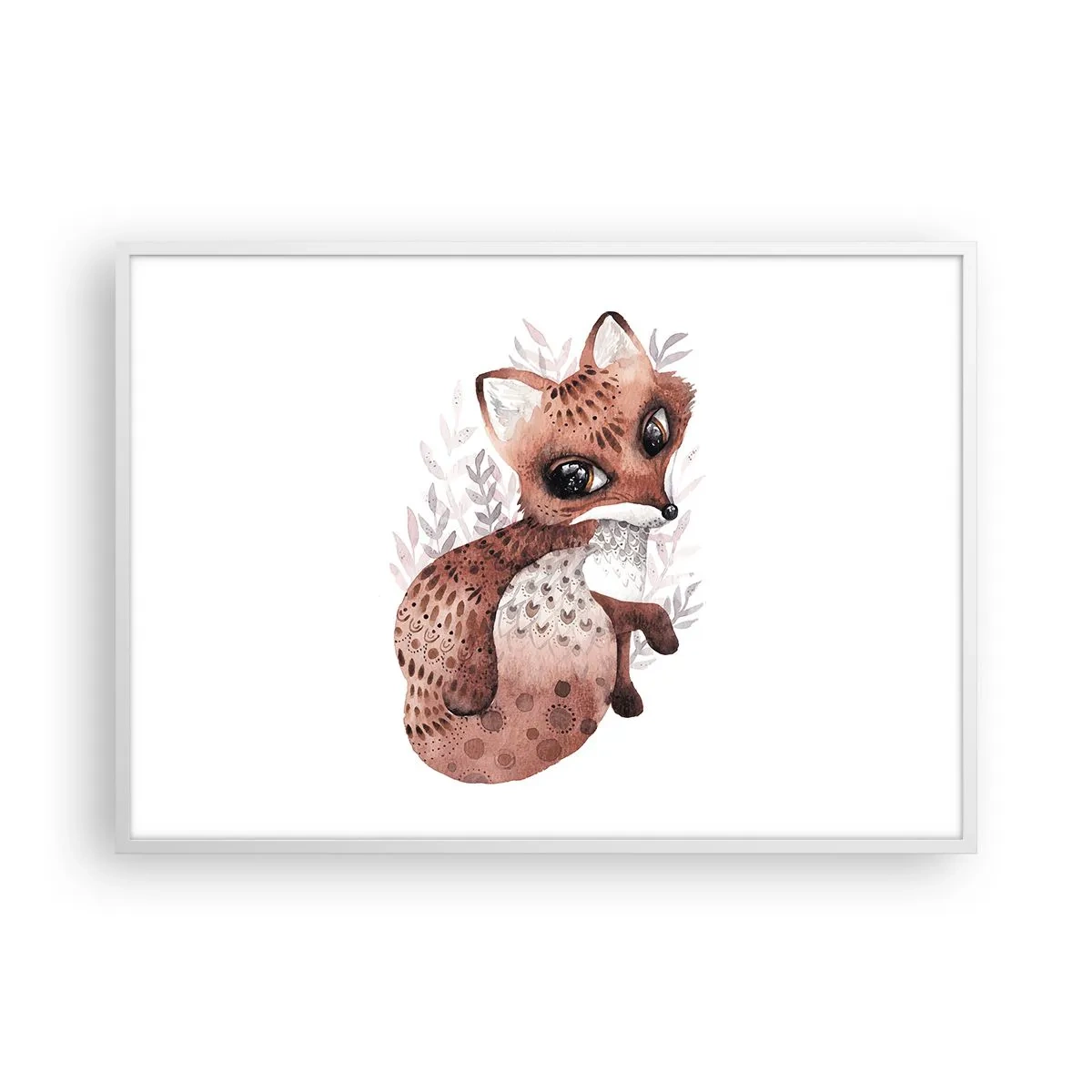 Affisch i vit ram - Bara älska - 100x70 cm