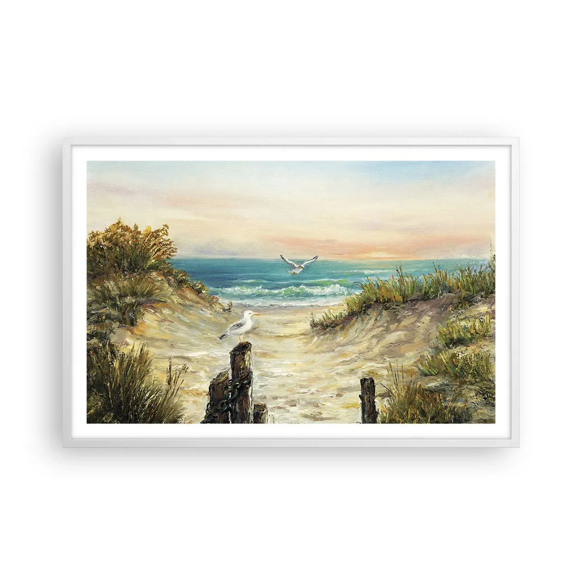 Affisch i vit ram - Vindstilla - 91x61 cm