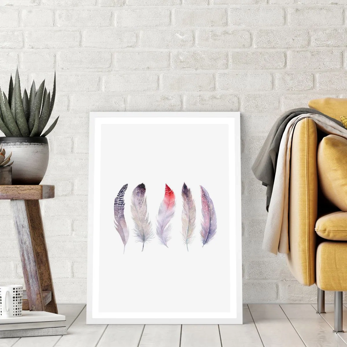 Affisch i vit ram - Fin som färgrik dimma - 30x40 cm