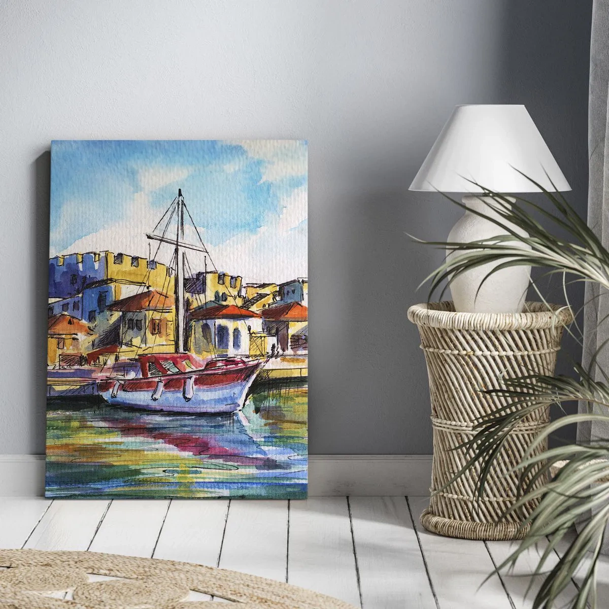 Canvastavla - Bild på duk - Regnbågseftermiddag - 50x70 cm