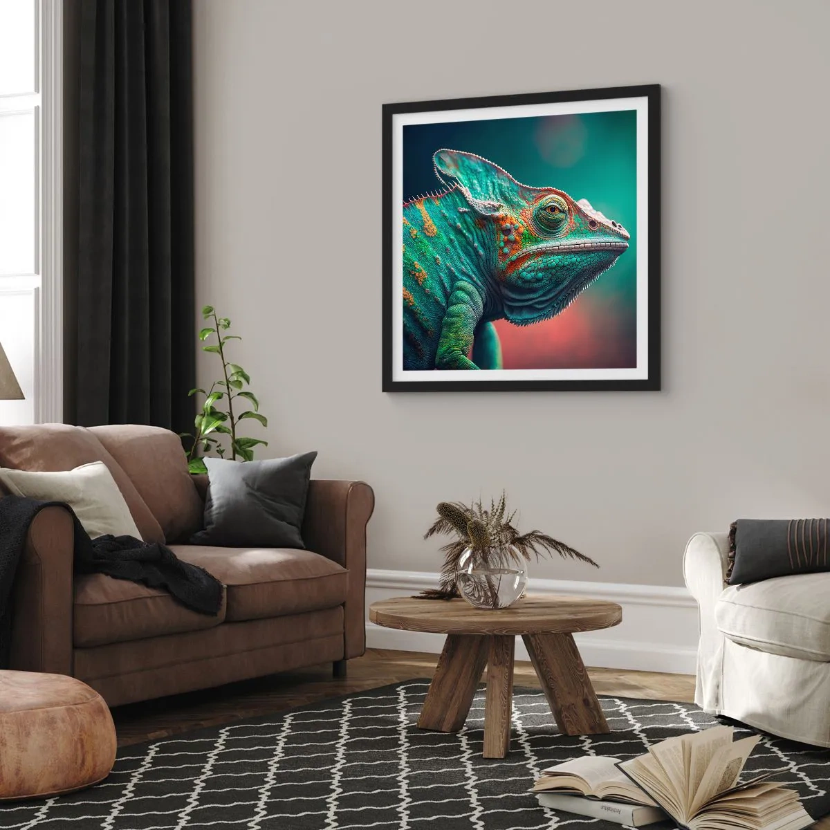 Affisch i svart ram - Ser du mig? Inte bra… - 50x50 cm