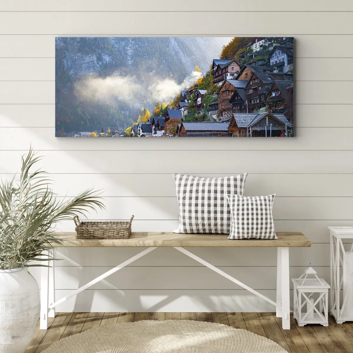 Canvastavla - Bild på duk - Alpina klimat - 160x50 cm