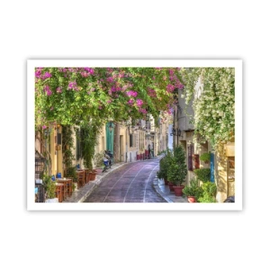 Affisch - Blommande gata - 100x70 cm