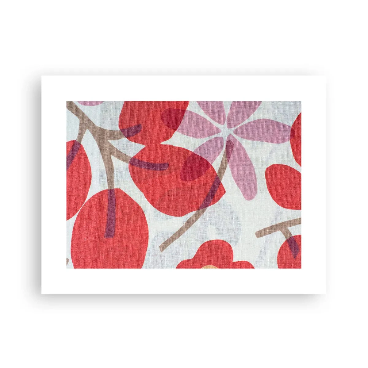 Affisch - Blomsterkomposition i rosa - 40x30 cm