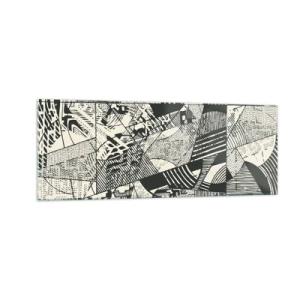 Glastavla - Bild på glas - Nutidens dynamik - 140x50 cm