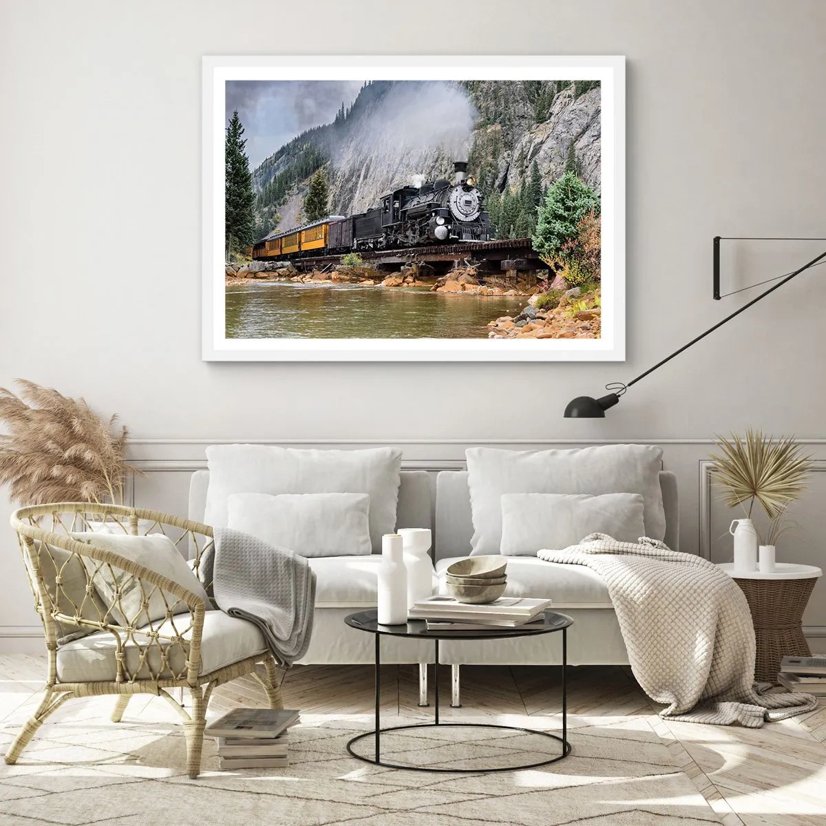 Affisch i vit ram - Vart ska du? Vart? - 70x50 cm