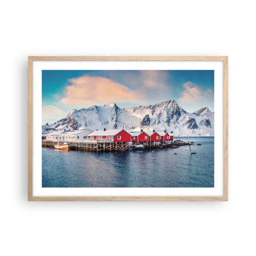 Affisch i ram av ljusek - Nordligt gömställe - 70x50 cm