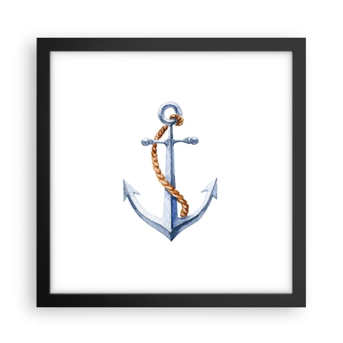 Affisch i svart ram - Heja äventyret! - 30x30 cm