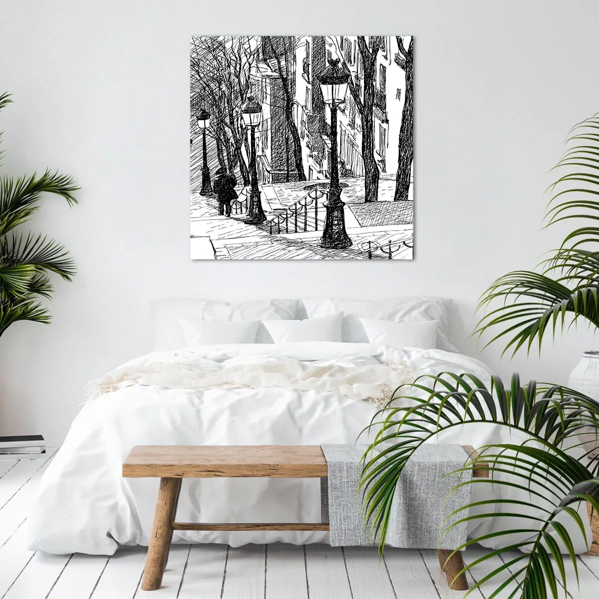 Canvastavla - Bild på duk - Kärlekshistoria eller rysare? - 70x70 cm