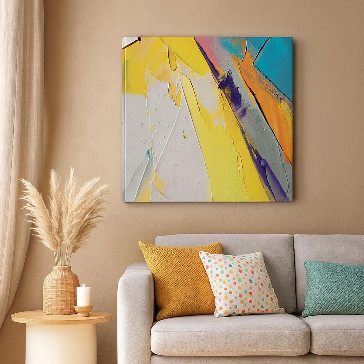 Canvastavla - Bild på duk - Världens anatomi - 30x30 cm