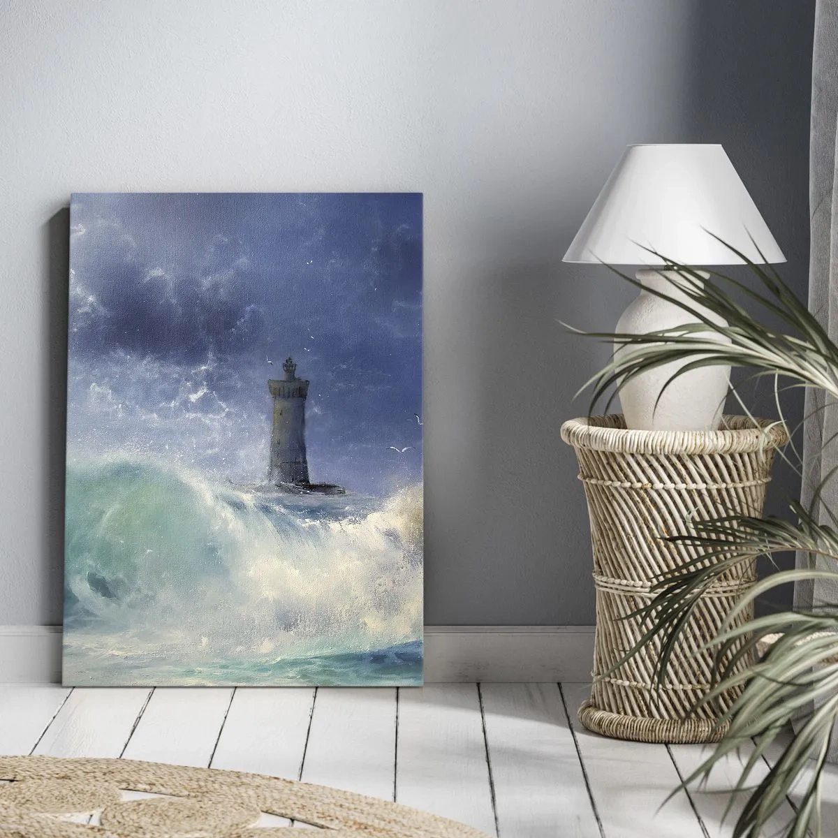 Canvastavla - Bild på duk - På vakt mot elementen - 80x120 cm