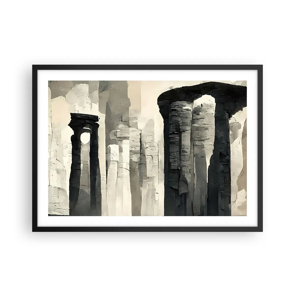 Affisch i svart ram - Antikens majestät - 70x50 cm