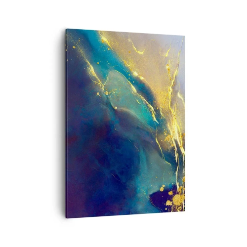 Canvastavla - Bild på duk - Utspillt guld - 50x70 cm