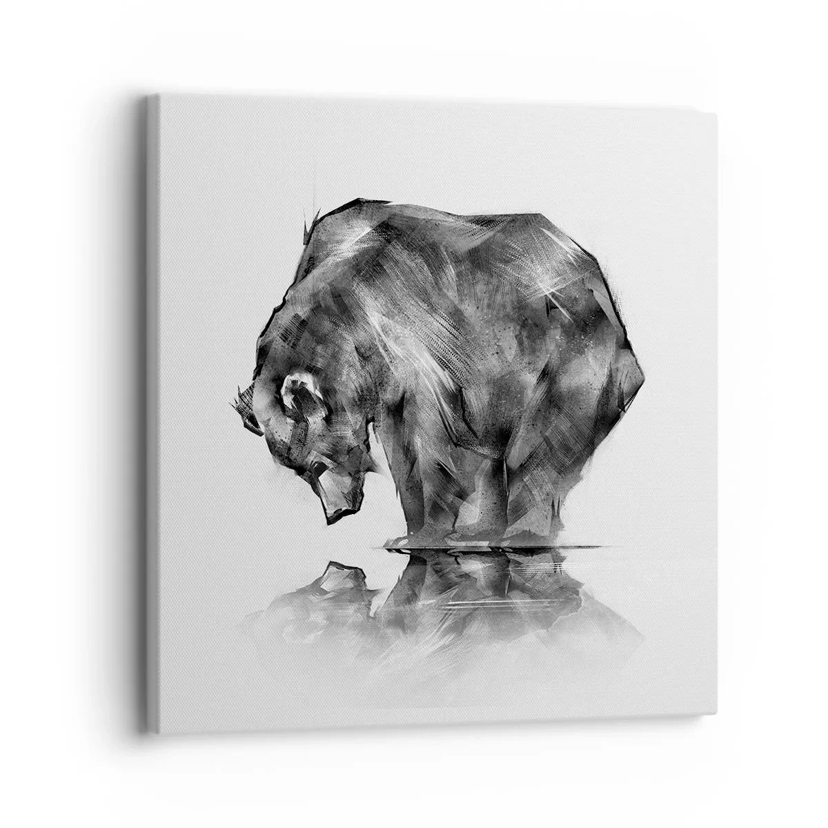 Canvastavla - Bild på duk - Roligt att se någon närstående - 30x30 cm