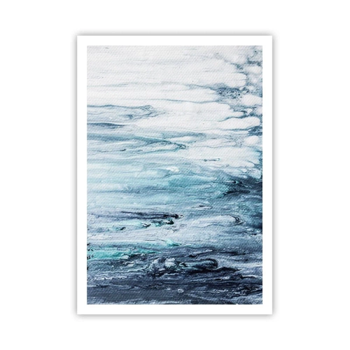 Affisch - Blåa istappar - 70x100 cm