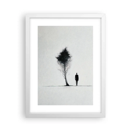 Affisch i vit ram - Vi vandrar alla - 30x40 cm