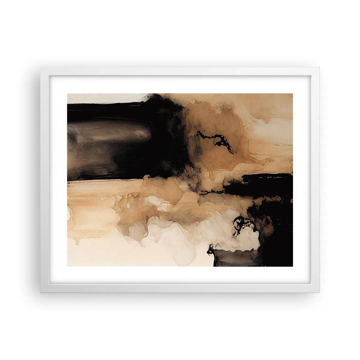 Affisch i vit ram - Intrigerande abstraktion - 50x40 cm