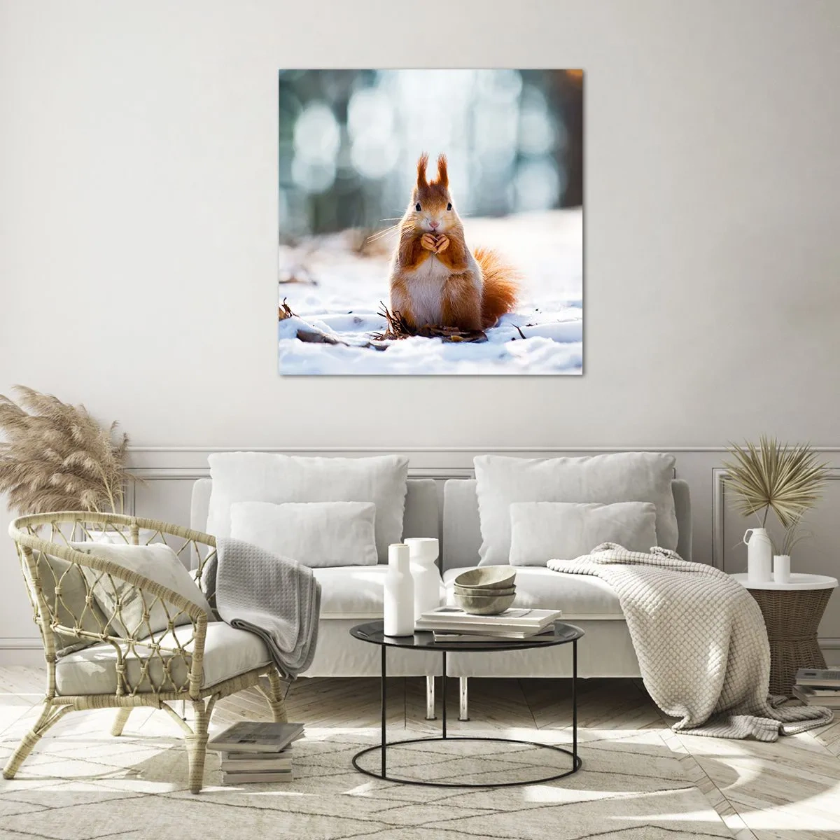 Glastavla - Bild på glas - Vad glor du på? - 50x50 cm