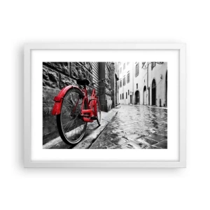 Affisch i vit ram - Den riktiga skönheten åldras inte - 40x30 cm