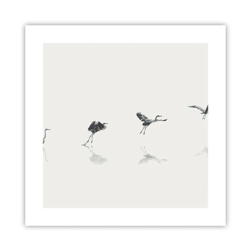 Affisch - Fyra enkla steg - 40x40 cm