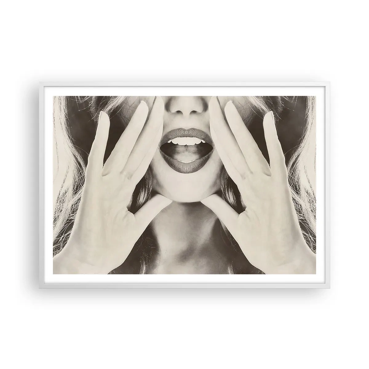 Affisch i vit ram - Jag kommer! - 100x70 cm