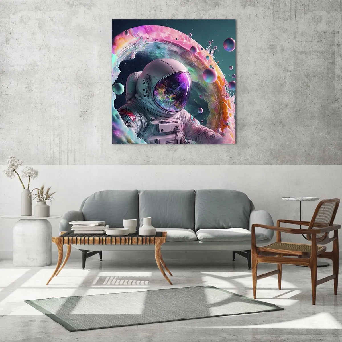 Glastavla - Bild på glas - Stjärnport - 60x60 cm