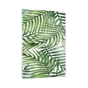 Glastavla - Bild på glas - Under gröna baldakinen - 50x70 cm
