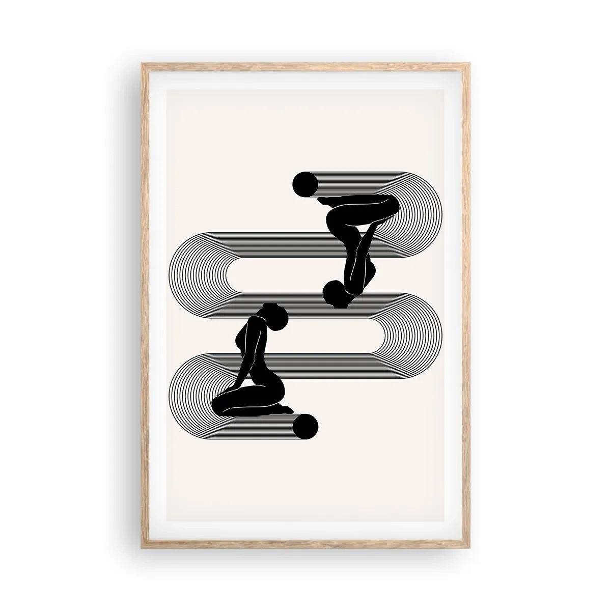 Affisch i ram av ljusek - Sensuell symmetri - 61x91 cm