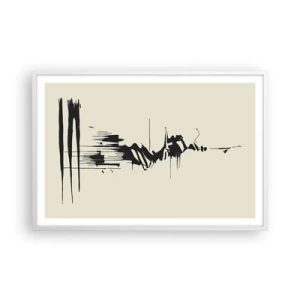 Affisch i vit ram - Skyndsam abstraktion - 91x61 cm