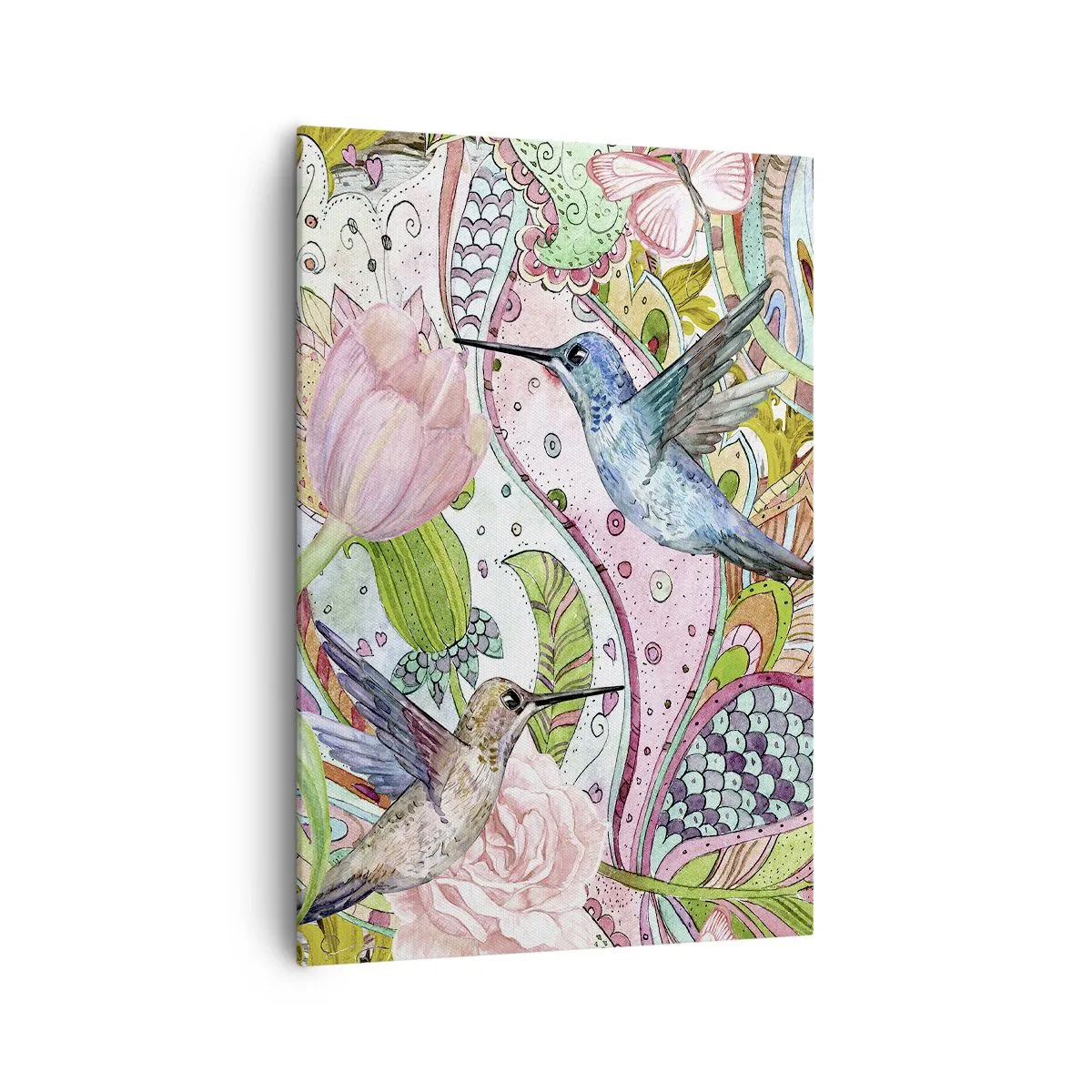 Canvastavla - Bild på duk - Inbäddade i klätterväxter - 70x100 cm