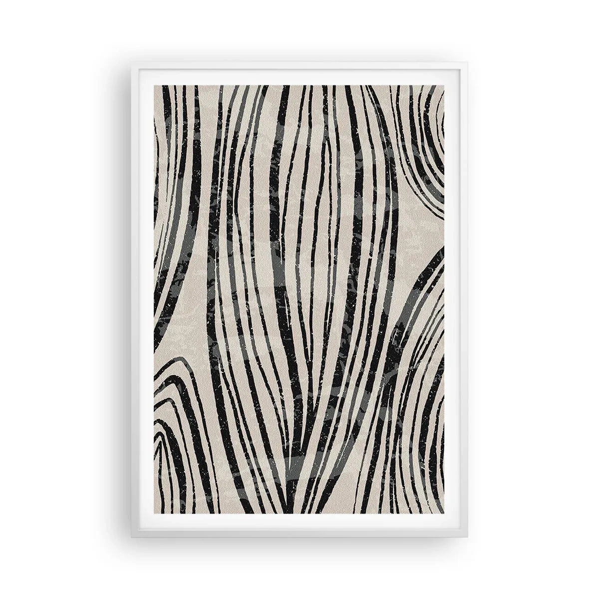 Affisch i vit ram - Stänk av linjer - 70x100 cm