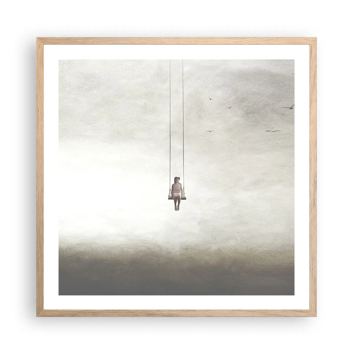 Affisch i ram av ljusek - Barn i oss - 60x60 cm