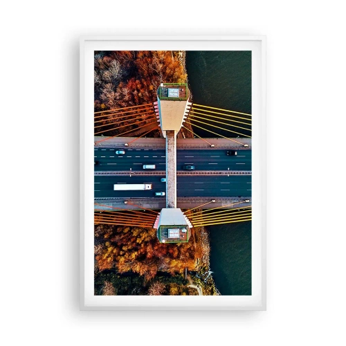 Affisch i vit ram - Bortom vatten, bortom skog - 61x91 cm