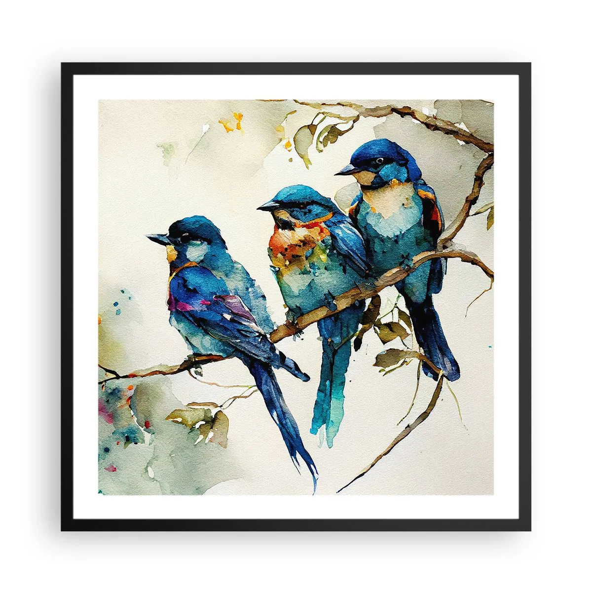 Affisch i svart ram - Sur? - 60x60 cm