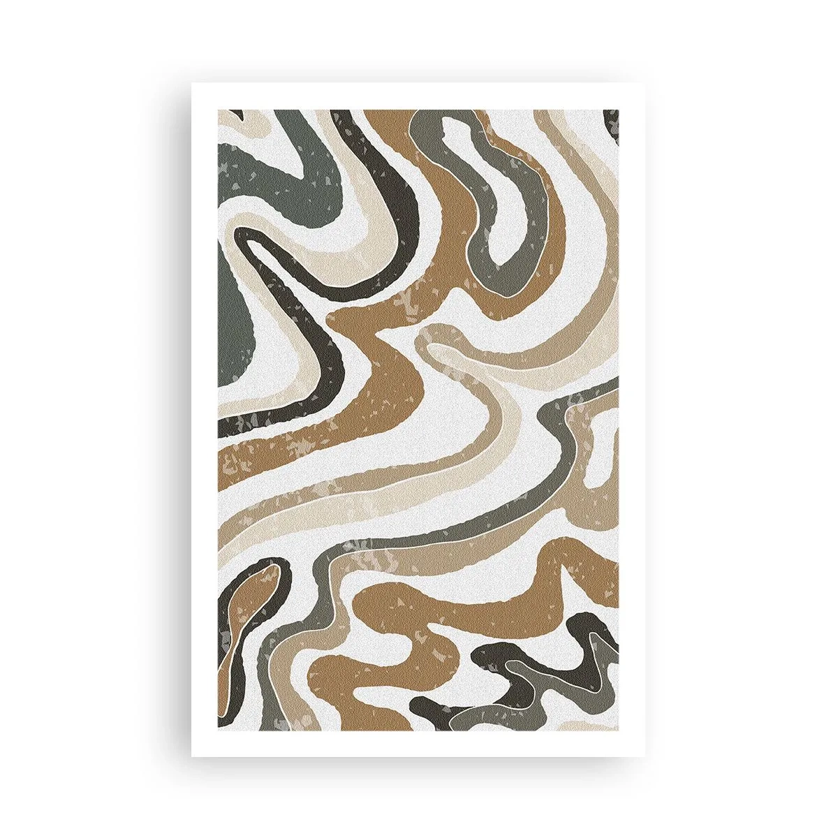 Affisch - Meandrar av jordnära färger - 61x91 cm