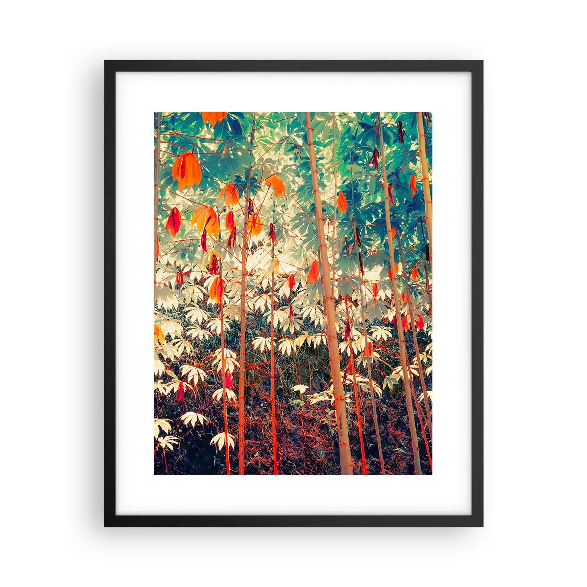 Affisch i svart ram - Lövbladens hemlighetsfulla liv - 40x50 cm