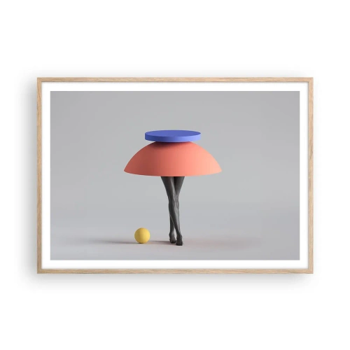 Affisch i ram av ljusek - Surrealistisk komposition - 100x70 cm