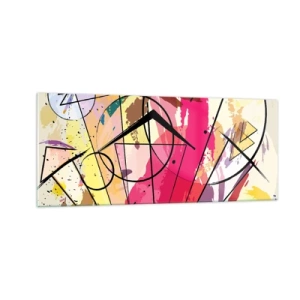 Glastavla - Bild på glas - Explosion  - 100x40 cm