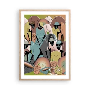 Affisch i ram av ljusek - Högtiden kommer - 50x70 cm