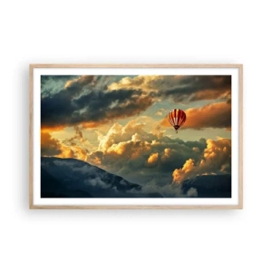 Affisch i ram av ljusek - Jag flyger för jag vill - 91x61 cm