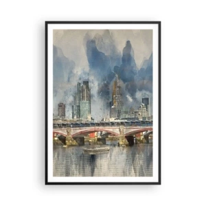 Affisch i svart ram - London i hela sin prakt - 70x100 cm
