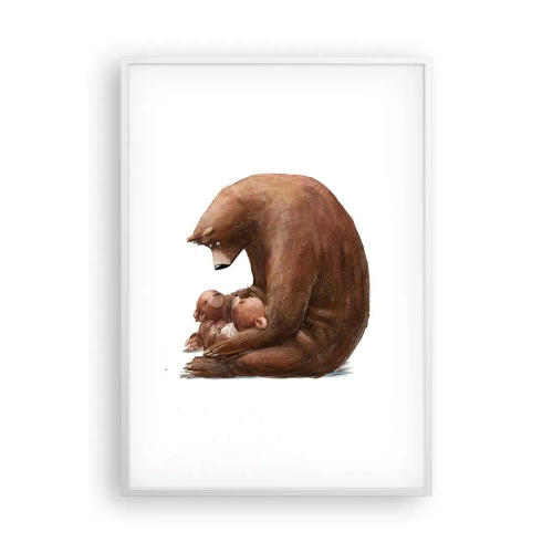 Affisch i vit ram - Söta drömmar, barn - 70x100 cm