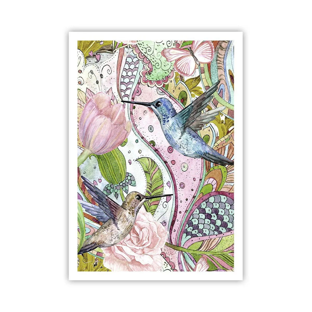 Affisch - Inbäddade i klätterväxter - 70x100 cm
